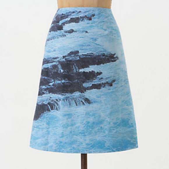 Anthropologie HD in Paris Digital Rapids Skirt - Picture 1 of 5